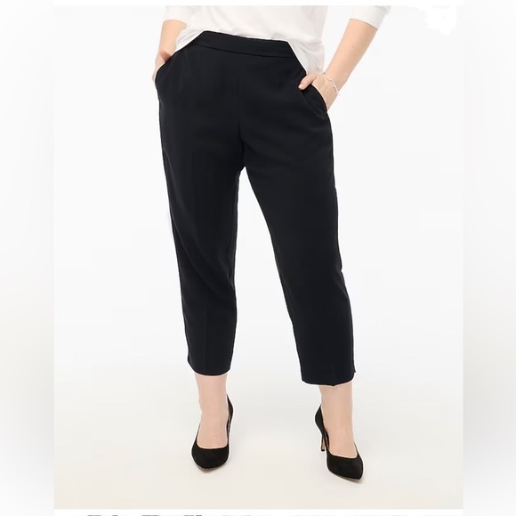 J Crew Factory Jamie pant with elastic waist in black size 18 NWT J6594 - Picture 1 of 11